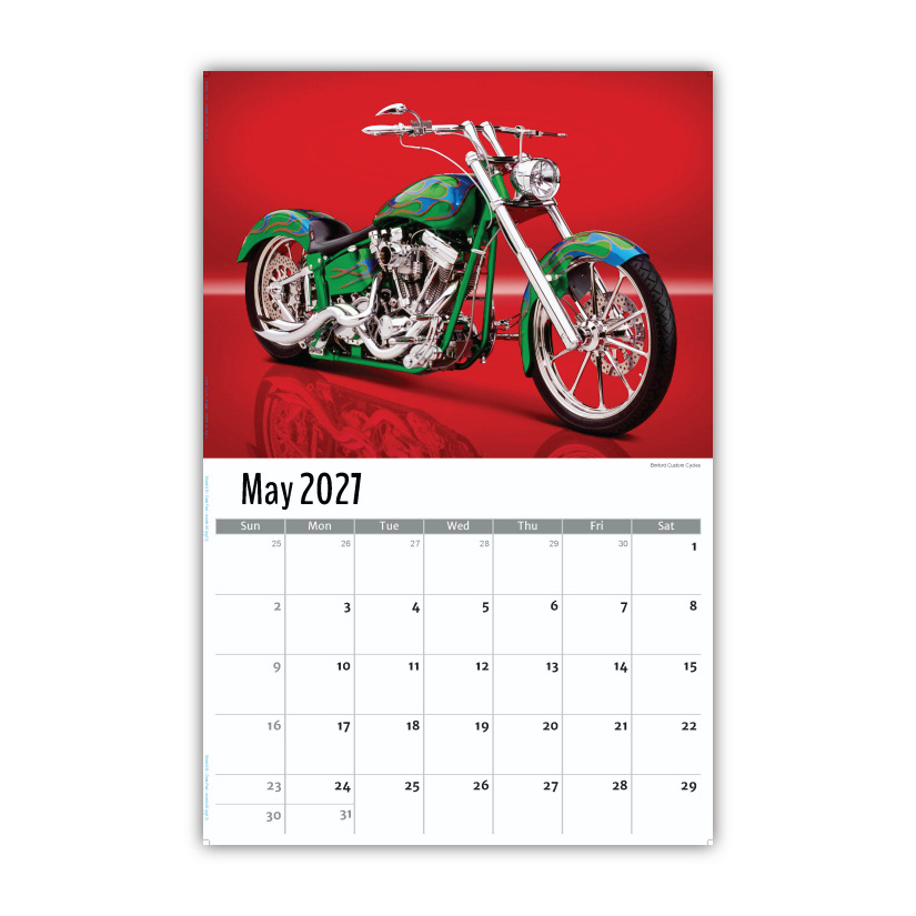 2027 Motorcycle Mania wall calendar