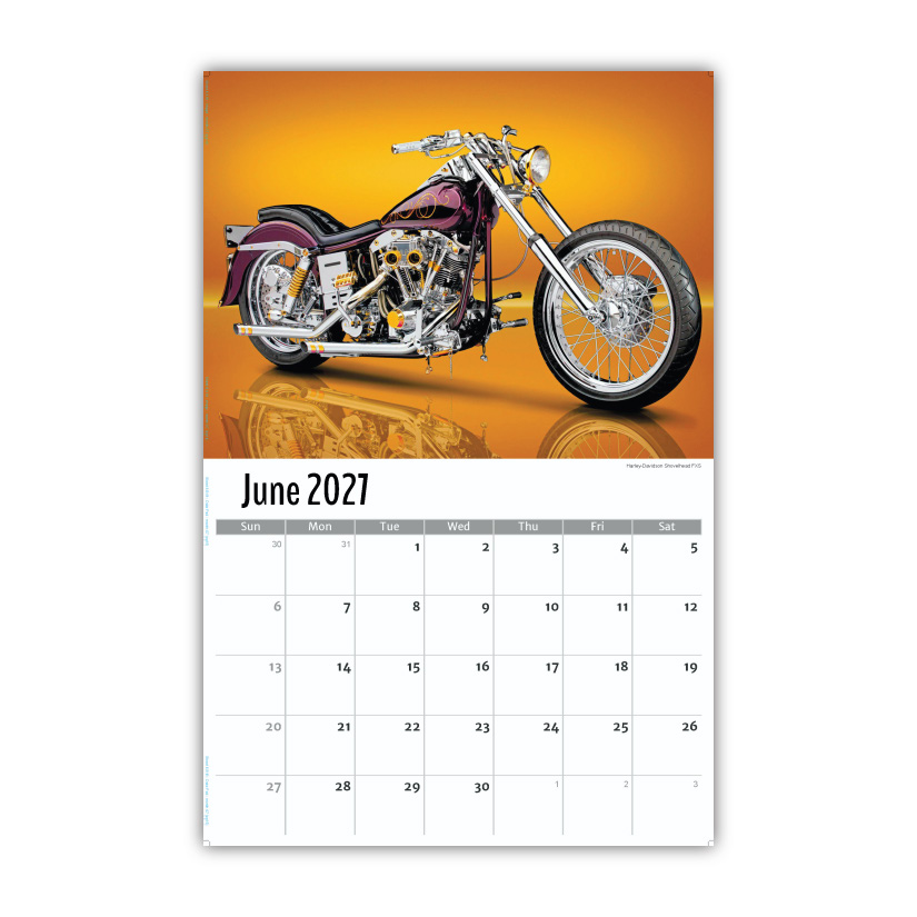 2027 Motorcycle Mania wall calendar