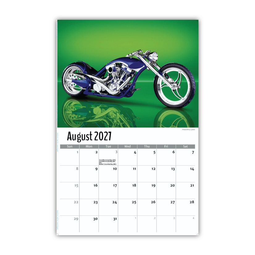 2027 Motorcycle Mania wall calendar