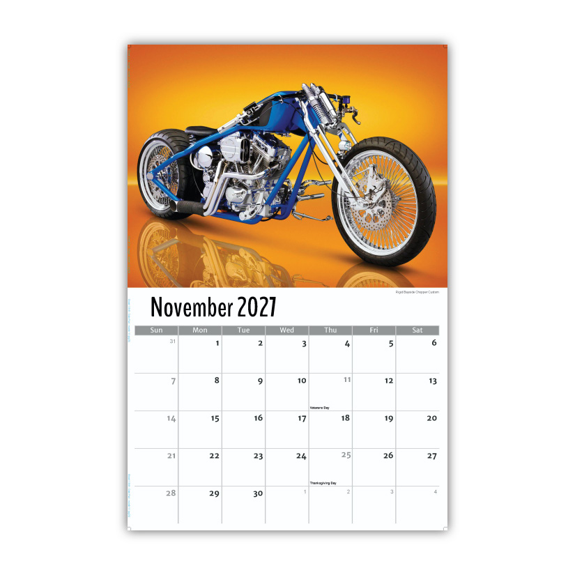 2027 Motorcycle Mania wall calendar