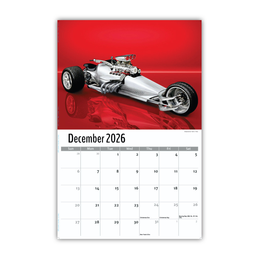 2027 Motorcycle Mania wall calendar