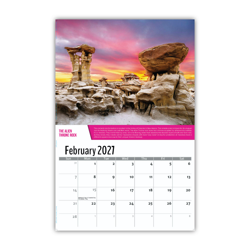 2027 Planet Earth Wall Calendar