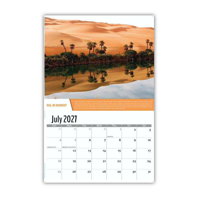 2027 Planet Earth Wall Calendar