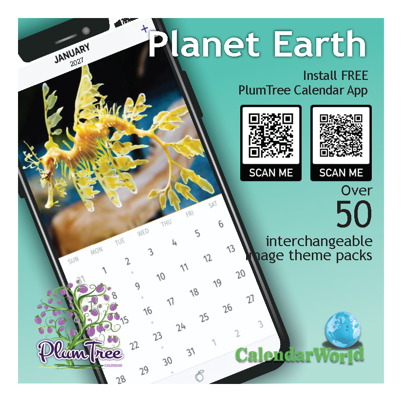 2027 Planet Earth Wall Calendar