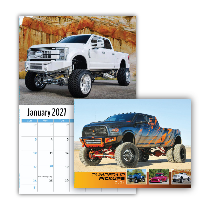 2027 Wall Calendar - Pumped-Up Pickups
