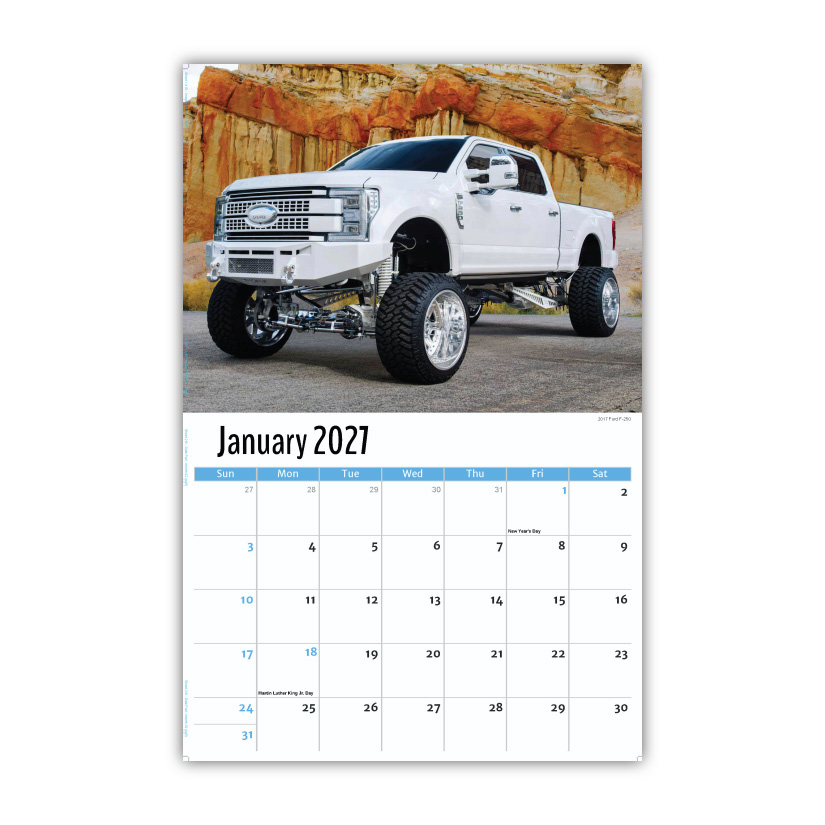 2027 Wall Calendar - Pumped-Up Pickups