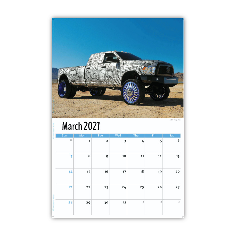 2027 Wall Calendar - Pumped-Up Pickups