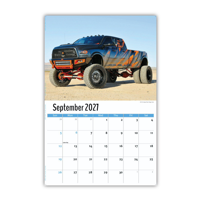 2027 Wall Calendar - Pumped-Up Pickups