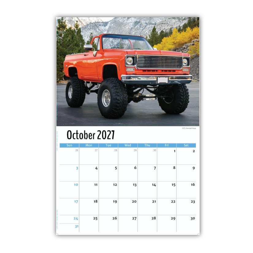 2027 Wall Calendar - Pumped-Up Pickups