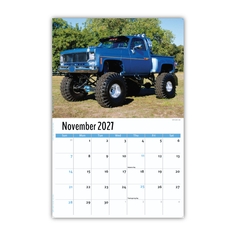 2027 Wall Calendar - Pumped-Up Pickups