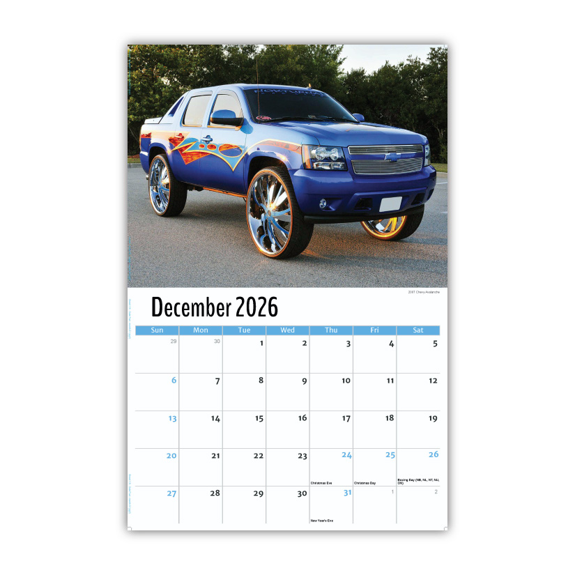 2027 Wall Calendar - Pumped-Up Pickups