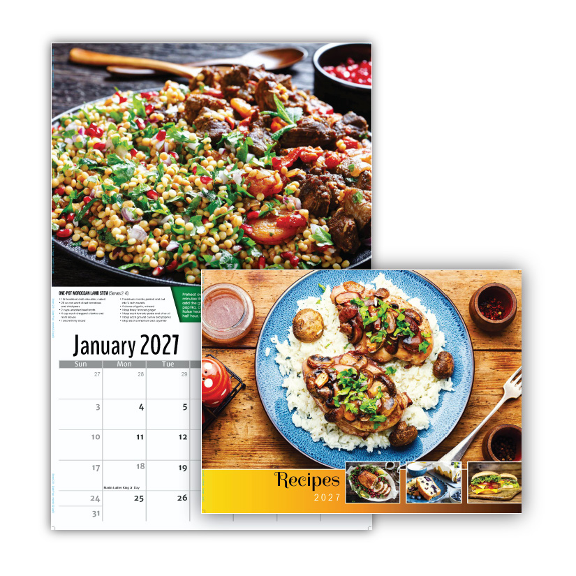 2027 Recipes Wall Calendar