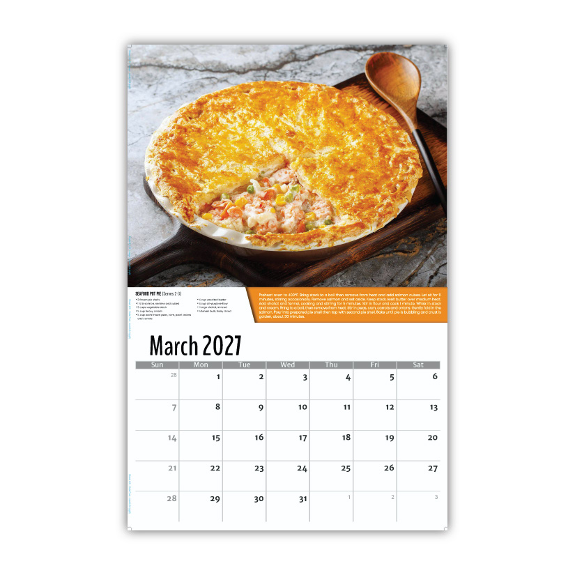 2027 Recipes Wall Calendar