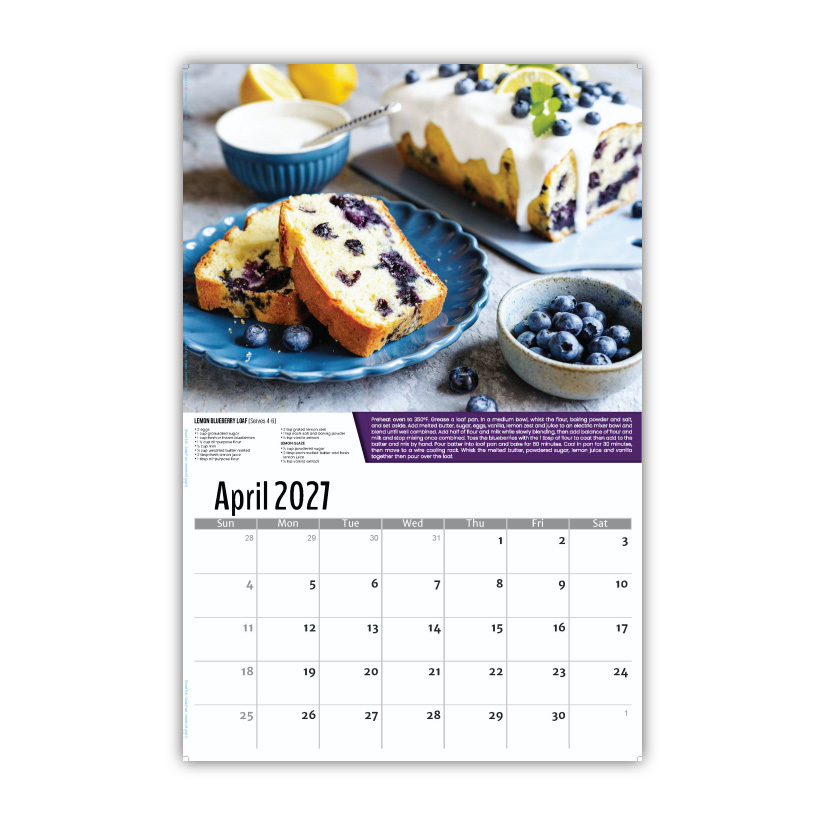 2027 Recipes Wall Calendar