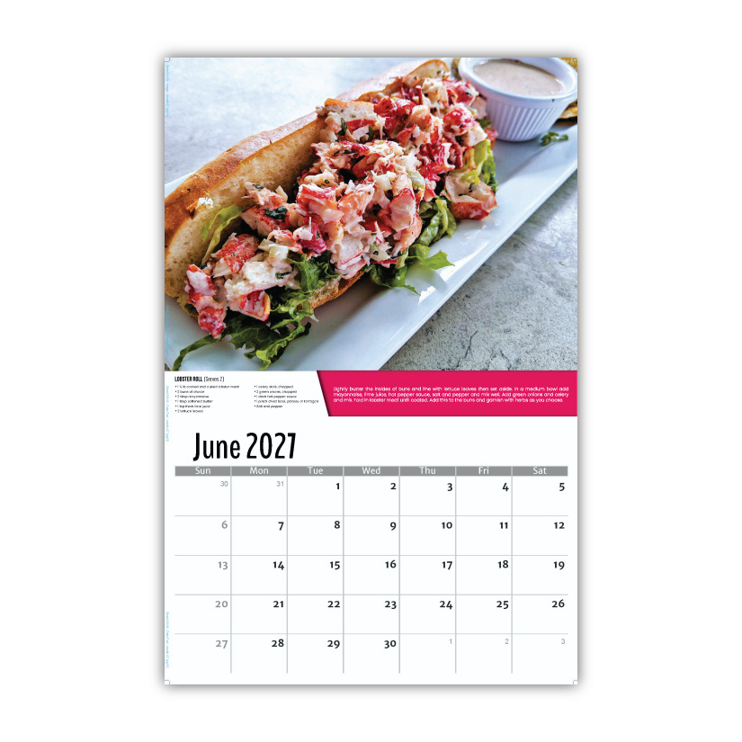 2027 Recipes Wall Calendar