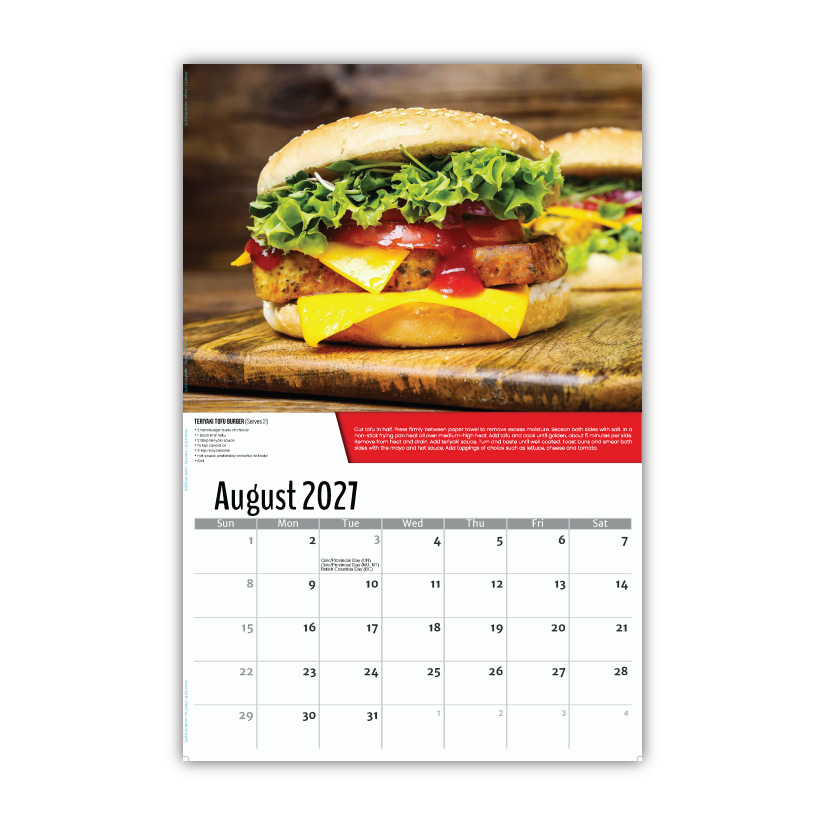 2027 Recipes Wall Calendar