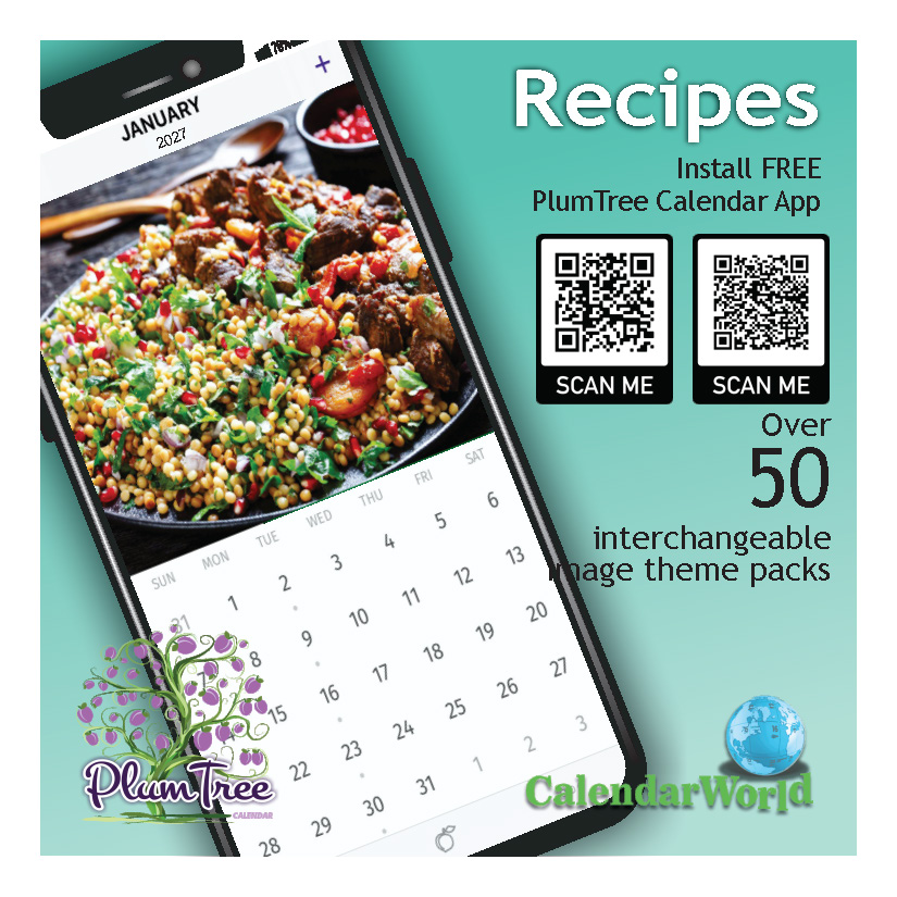 2027 Recipes Wall Calendar