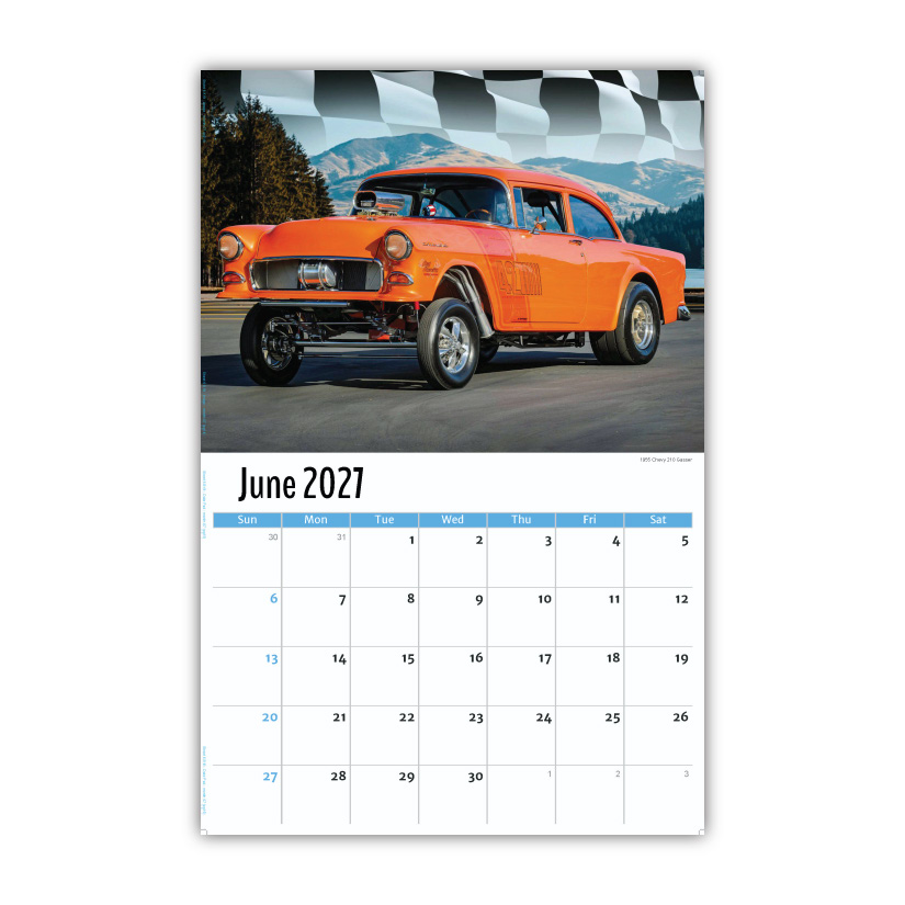 2027 Wall Calendar - Road Warriors - Hot Rods and Muscle Cars