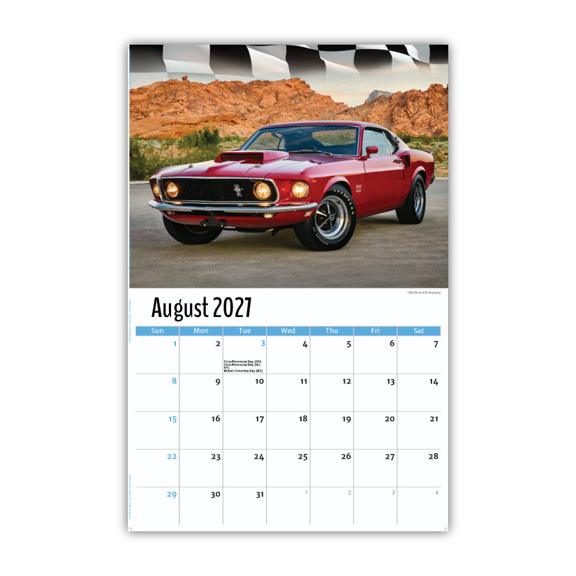 2027 Wall Calendar - Road Warriors - Hot Rods and Muscle Cars