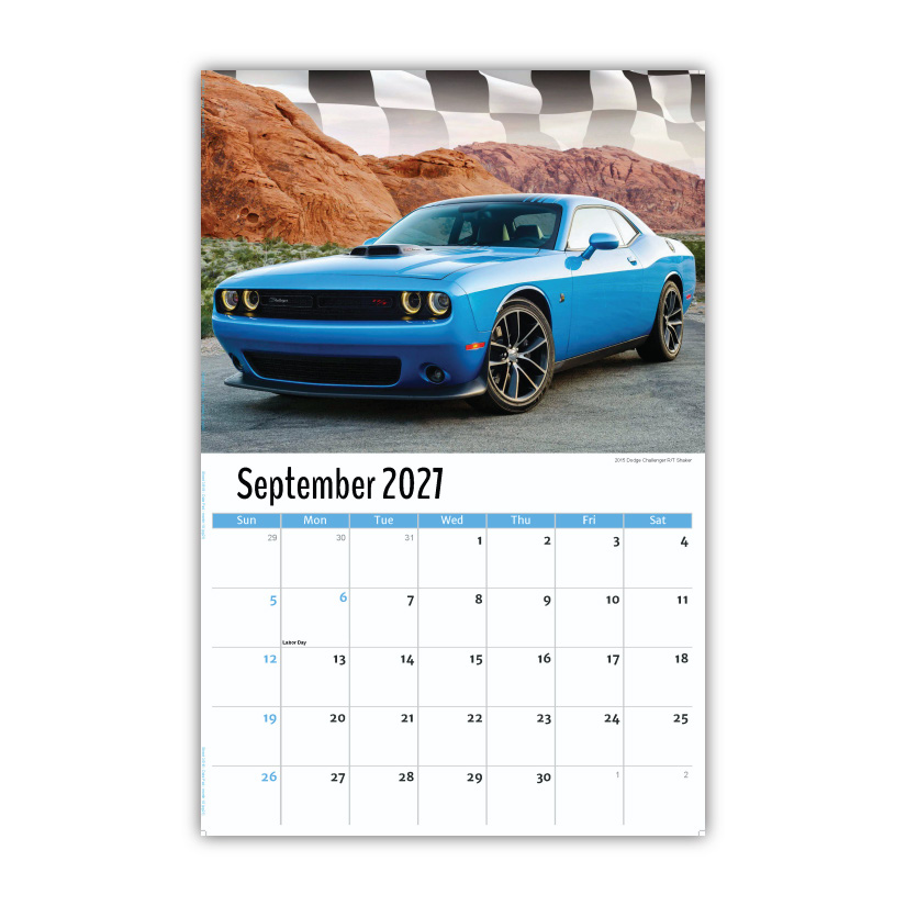 2027 Wall Calendar - Road Warriors - Hot Rods and Muscle Cars
