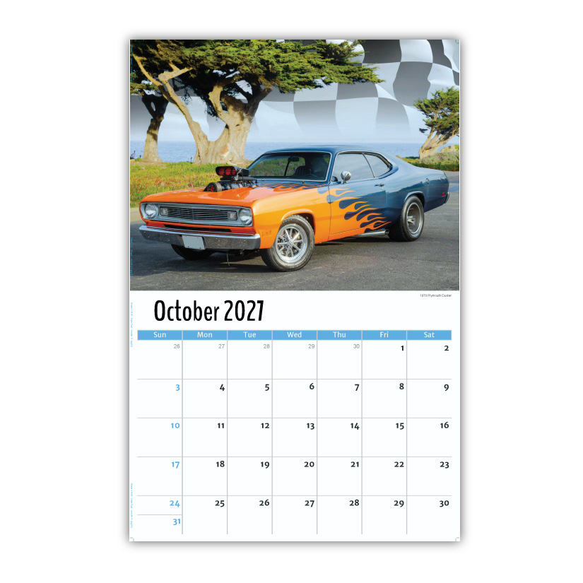 2027 Wall Calendar - Road Warriors - Hot Rods and Muscle Cars