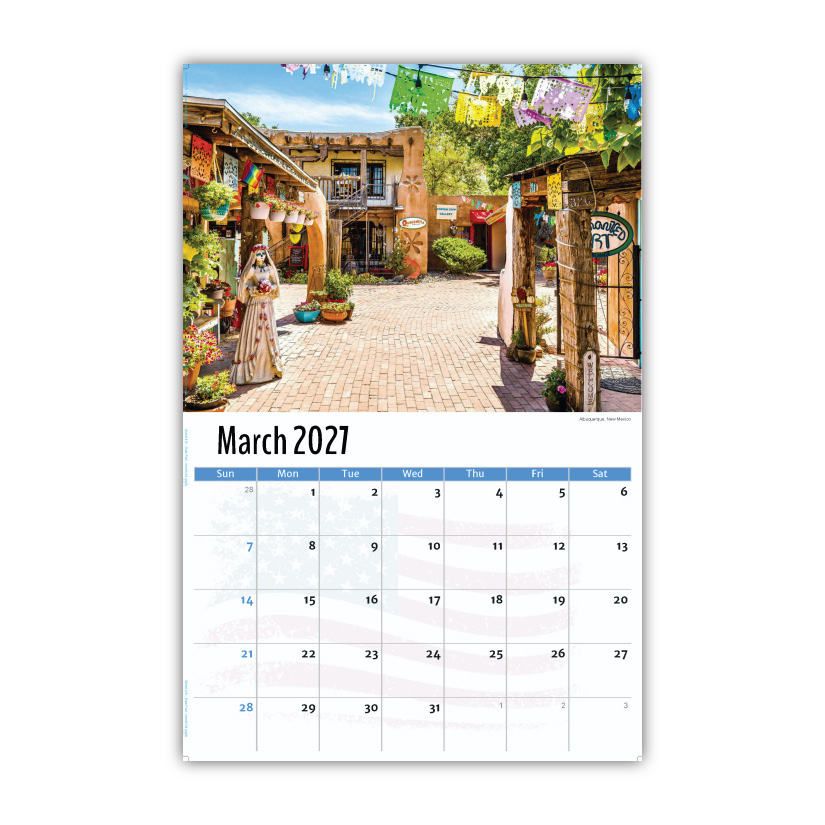 2027 Wall Calendar - Scenes of America