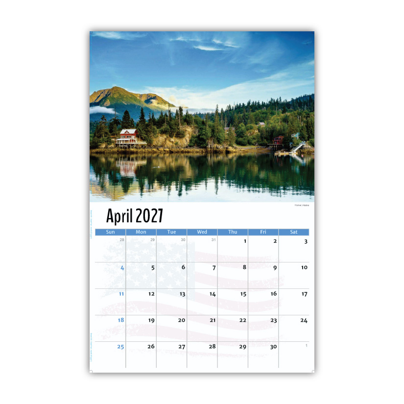2027 Wall Calendar - Scenes of America
