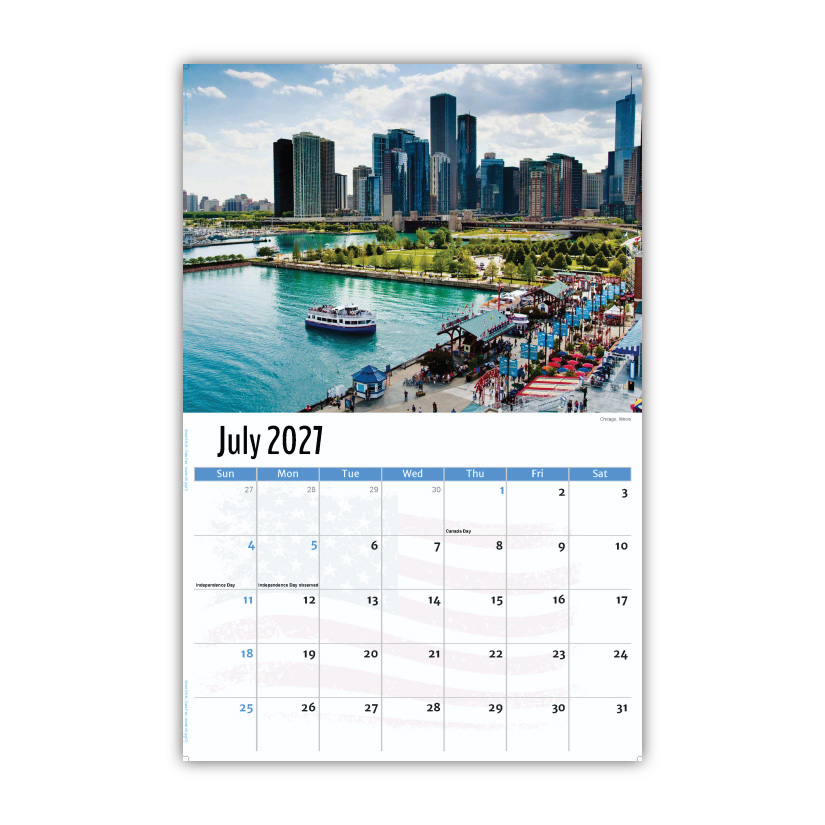 2027 Wall Calendar - Scenes of America