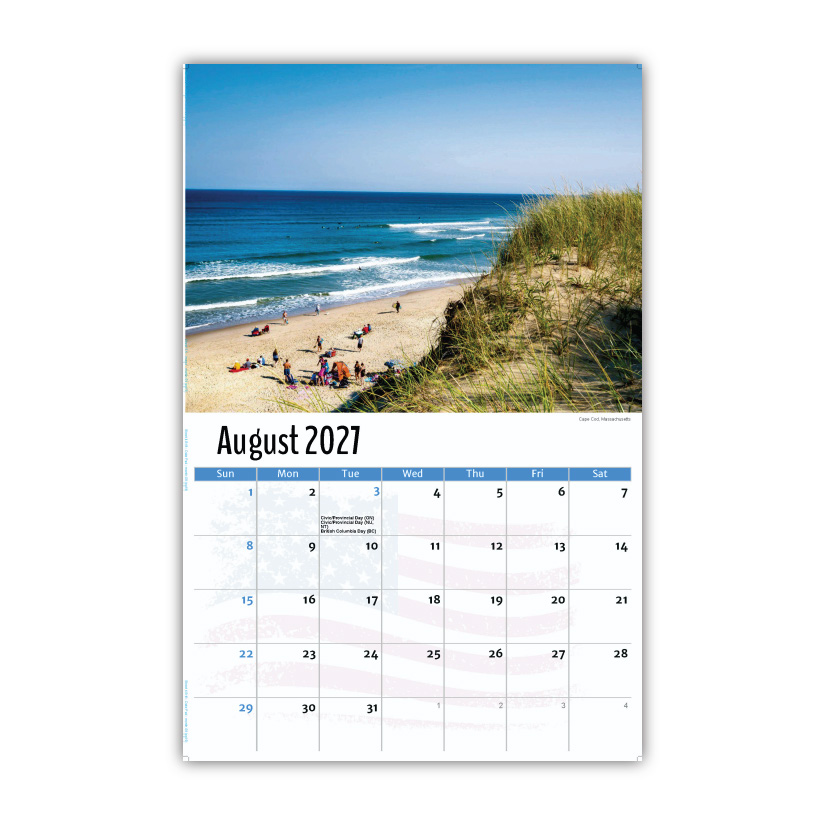 2027 Wall Calendar - Scenes of America