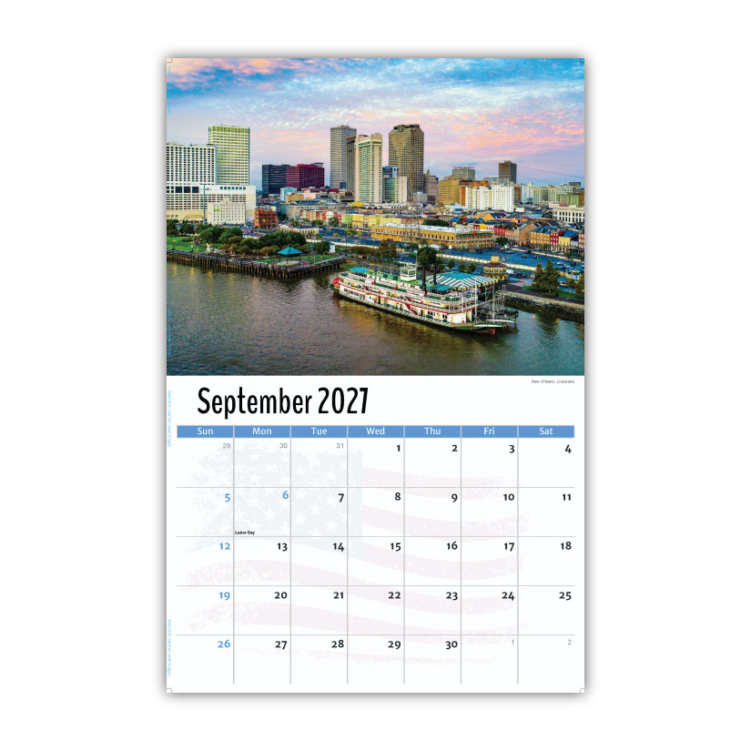 2027 Wall Calendar - Scenes of America