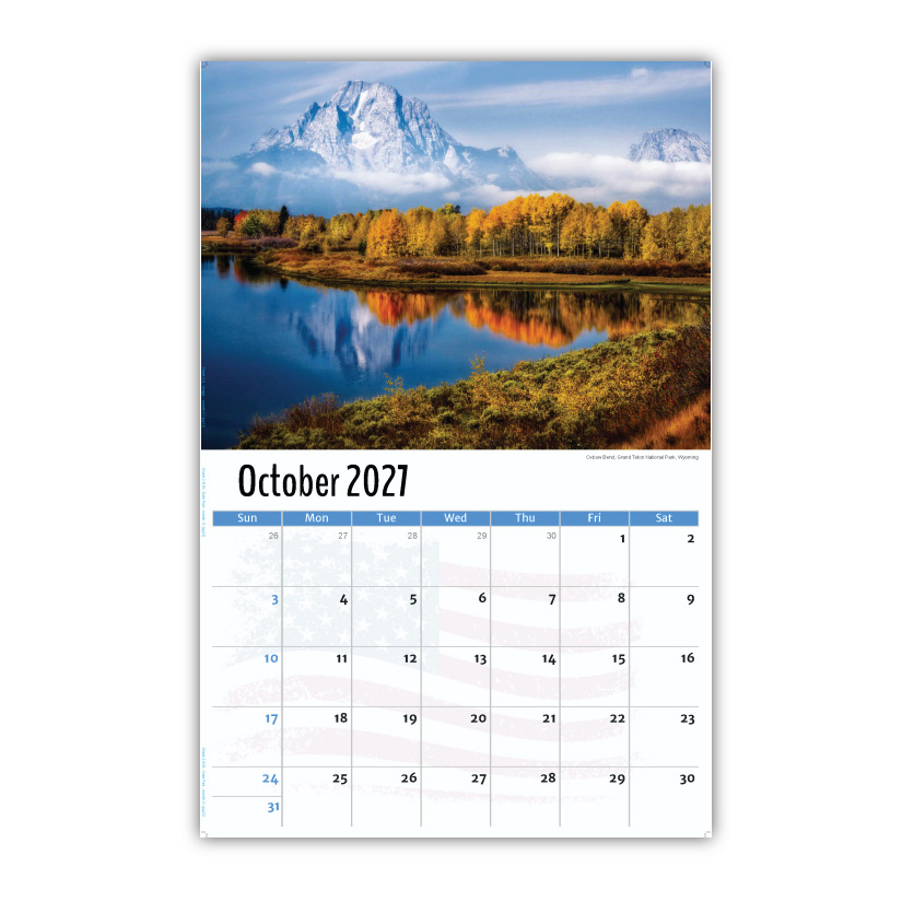 2027 Wall Calendar - Scenes of America
