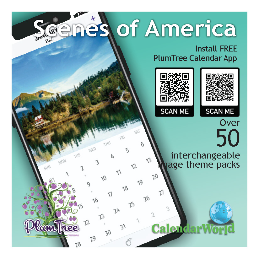 2027 Wall Calendar - Scenes of America