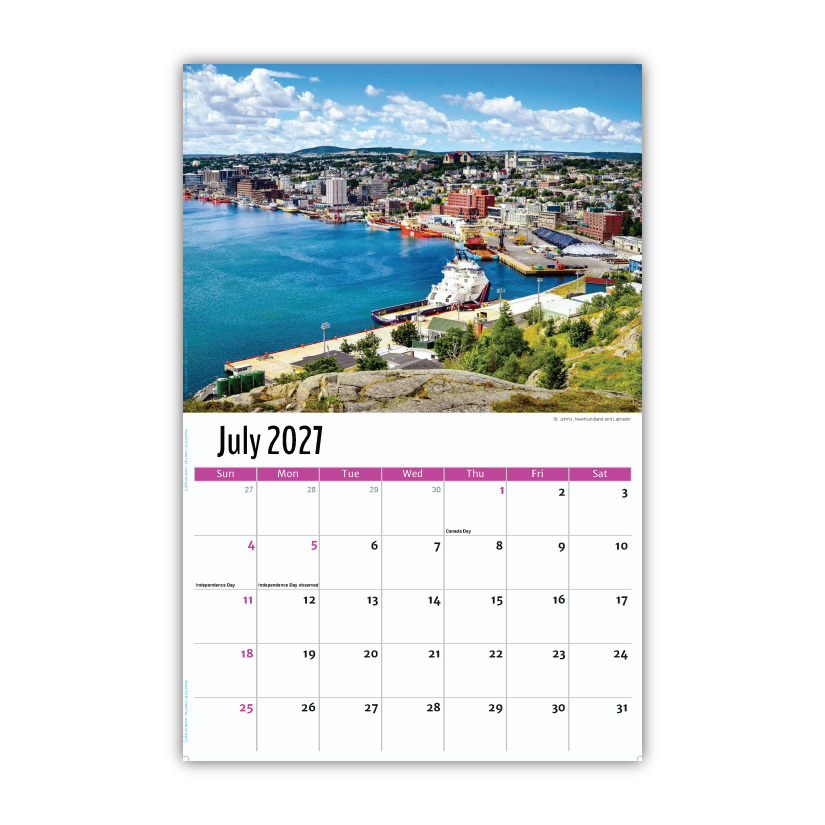 2027 Wall Calendar - Scenes of Atlantic Canada
