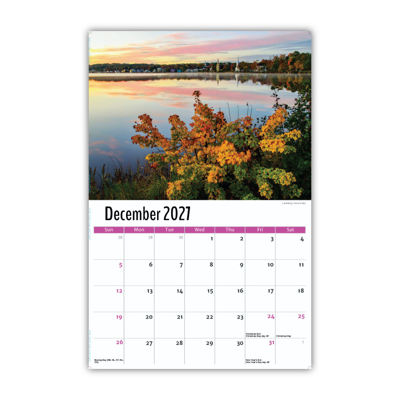 2027 Wall Calendar - Scenes of Atlantic Canada