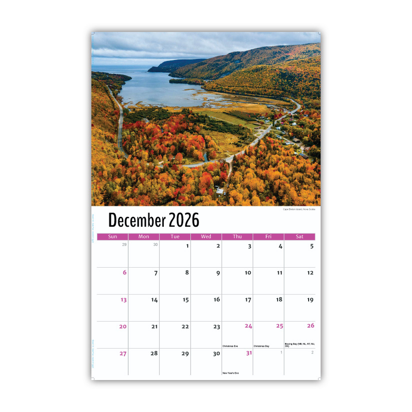 2027 Wall Calendar - Scenes of Atlantic Canada