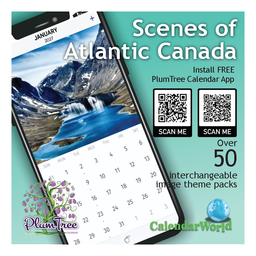 2027 Wall Calendar - Scenes of Atlantic Canada