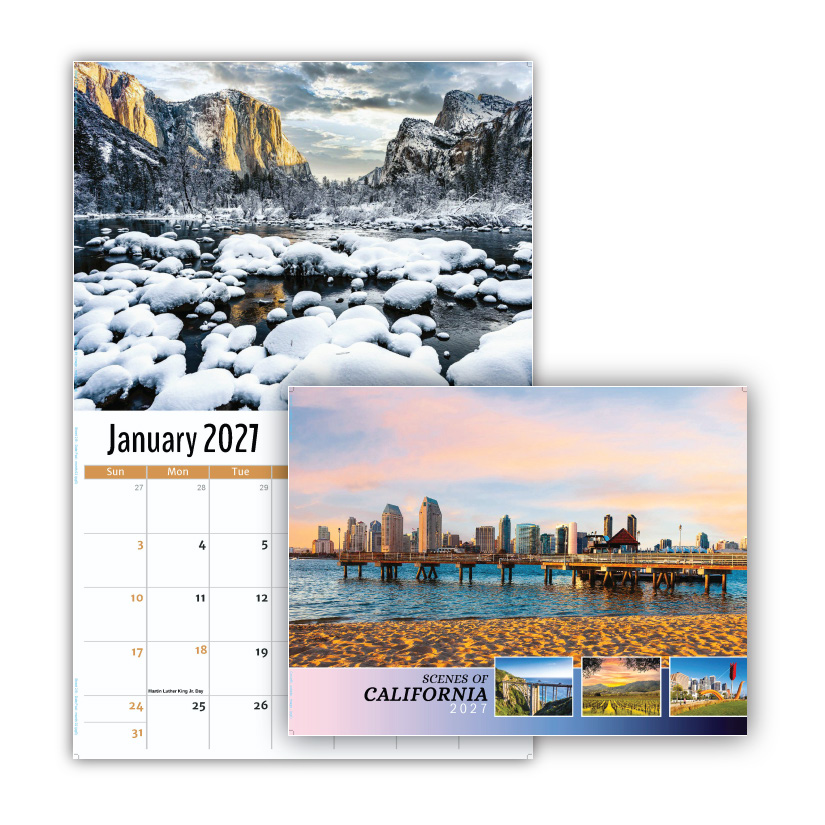 2027 Wall Calendar - Scenes of California
