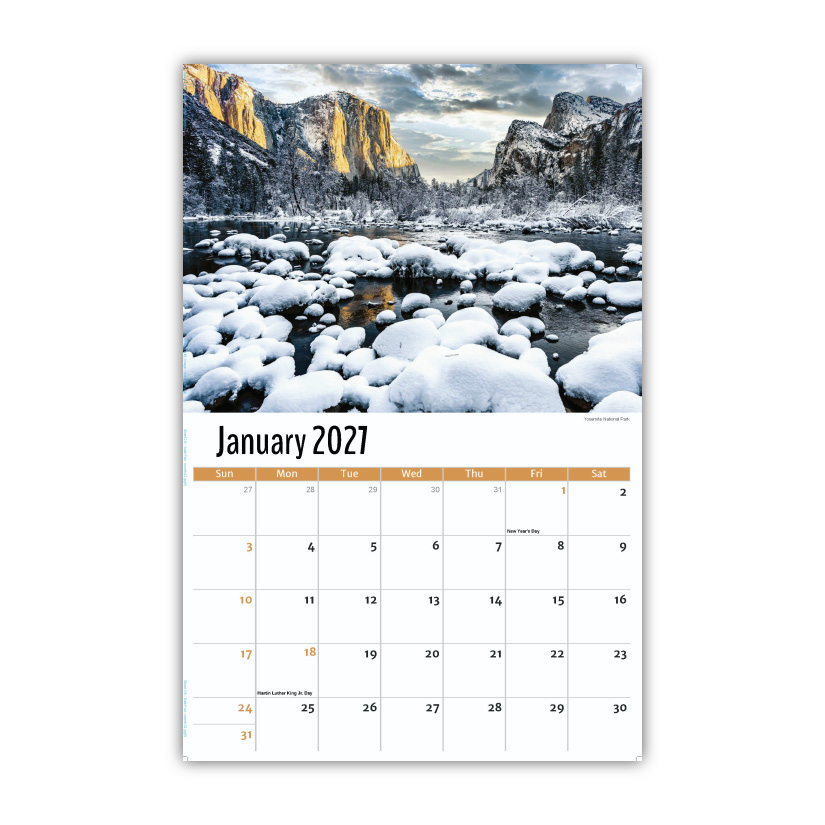 2027 Wall Calendar - Scenes of California