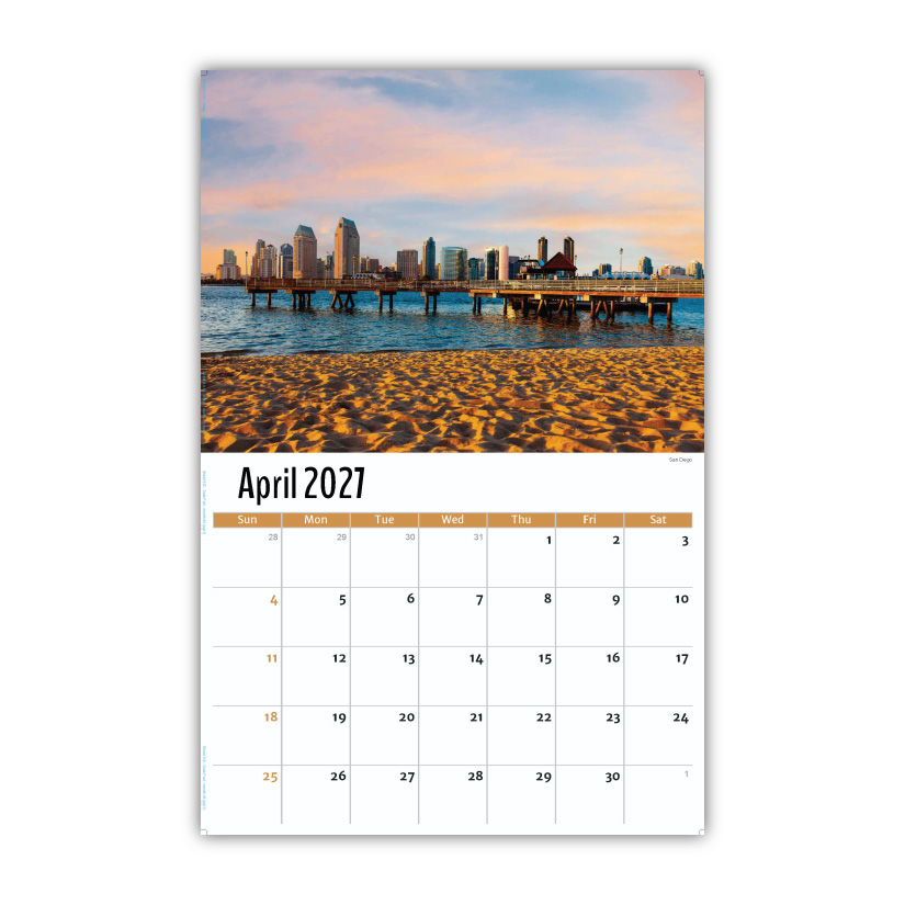 2027 Wall Calendar - Scenes of California