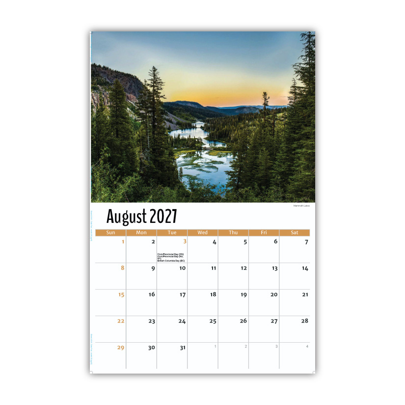 2027 Wall Calendar - Scenes of California