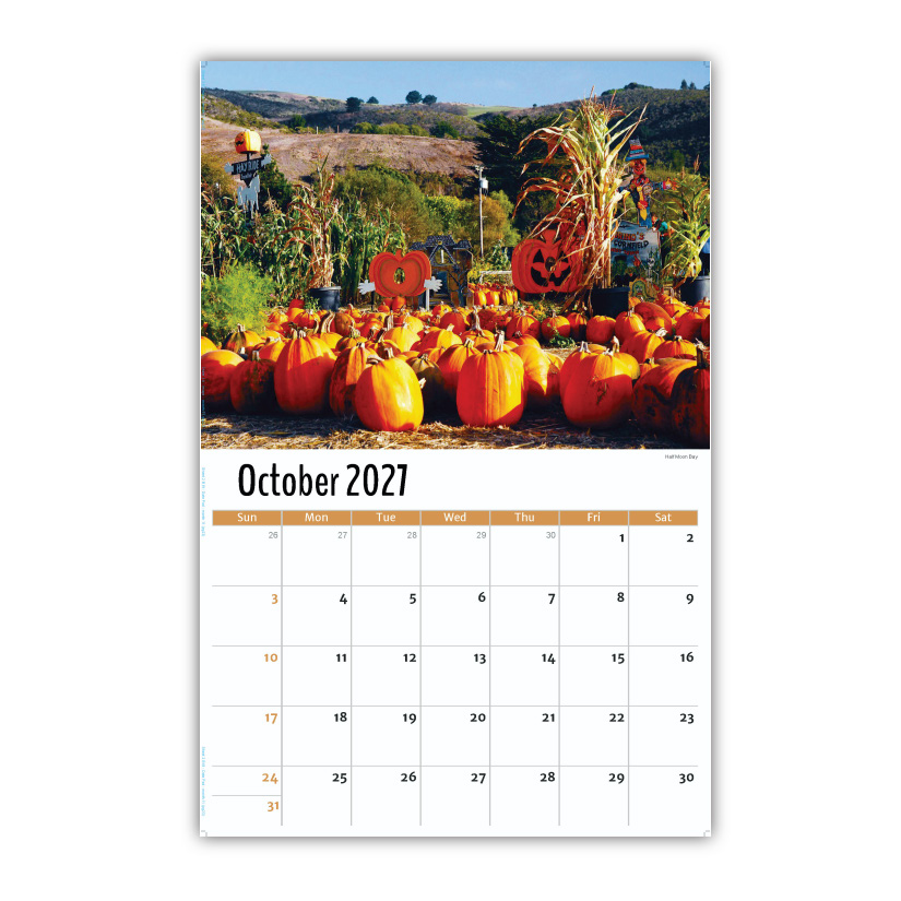 2027 Wall Calendar - Scenes of California