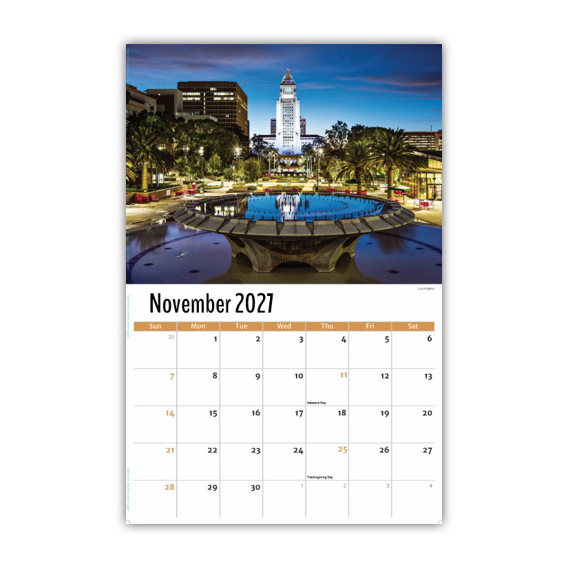 2027 Wall Calendar - Scenes of California