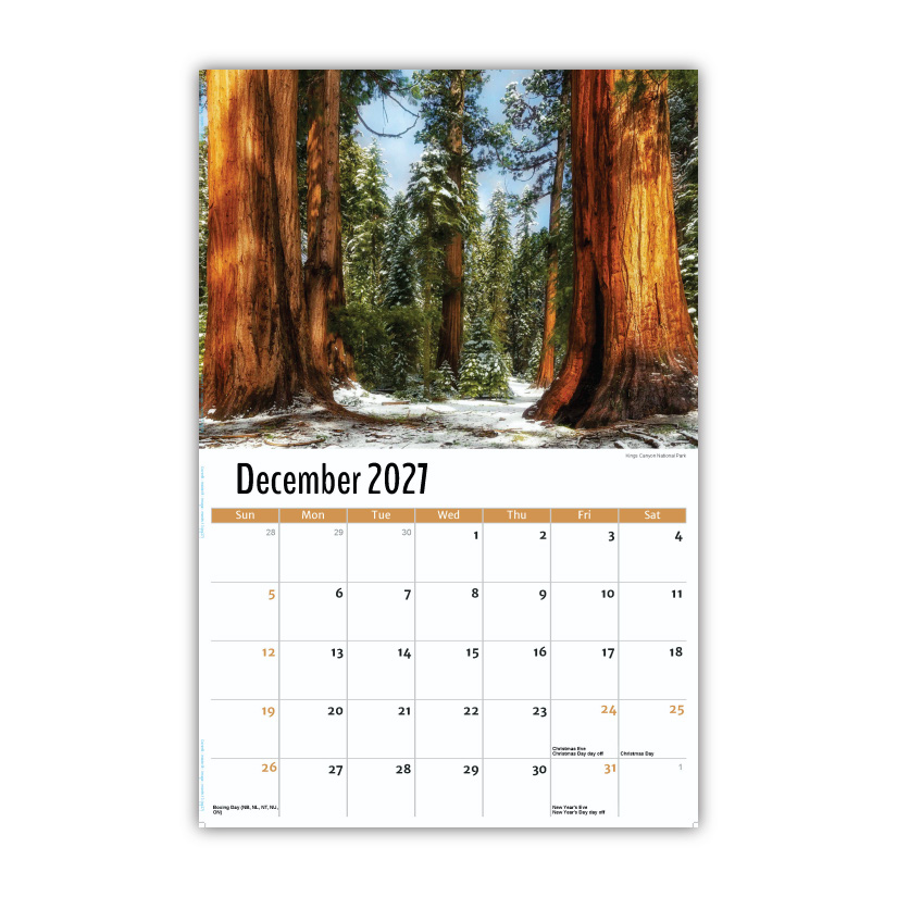 2027 Wall Calendar - Scenes of California