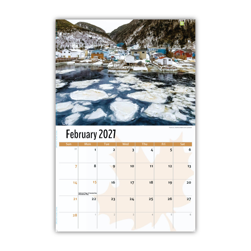 2027 Wall Calendar - Scenes of Canada