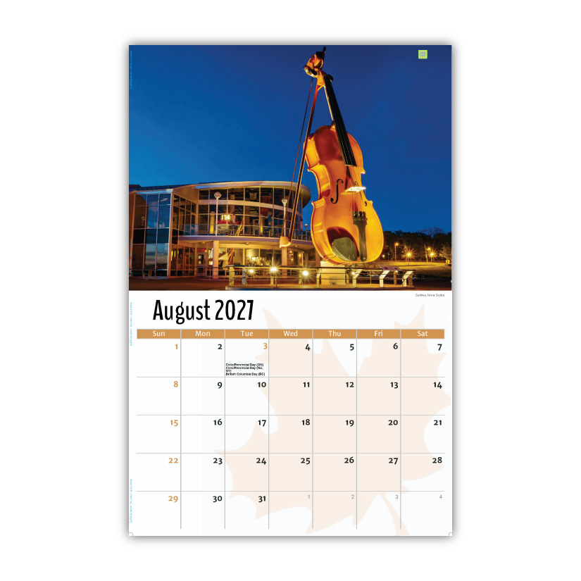2027 Wall Calendar - Scenes of Canada