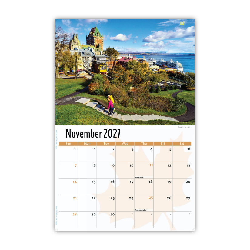 2027 Wall Calendar - Scenes of Canada