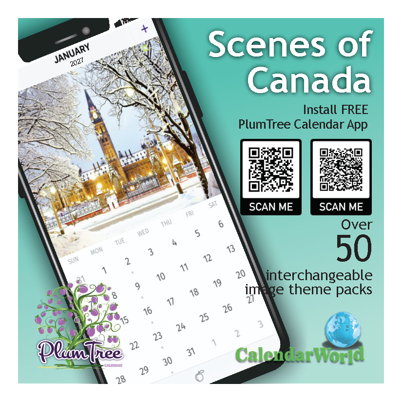 2027 Wall Calendar - Scenes of Canada
