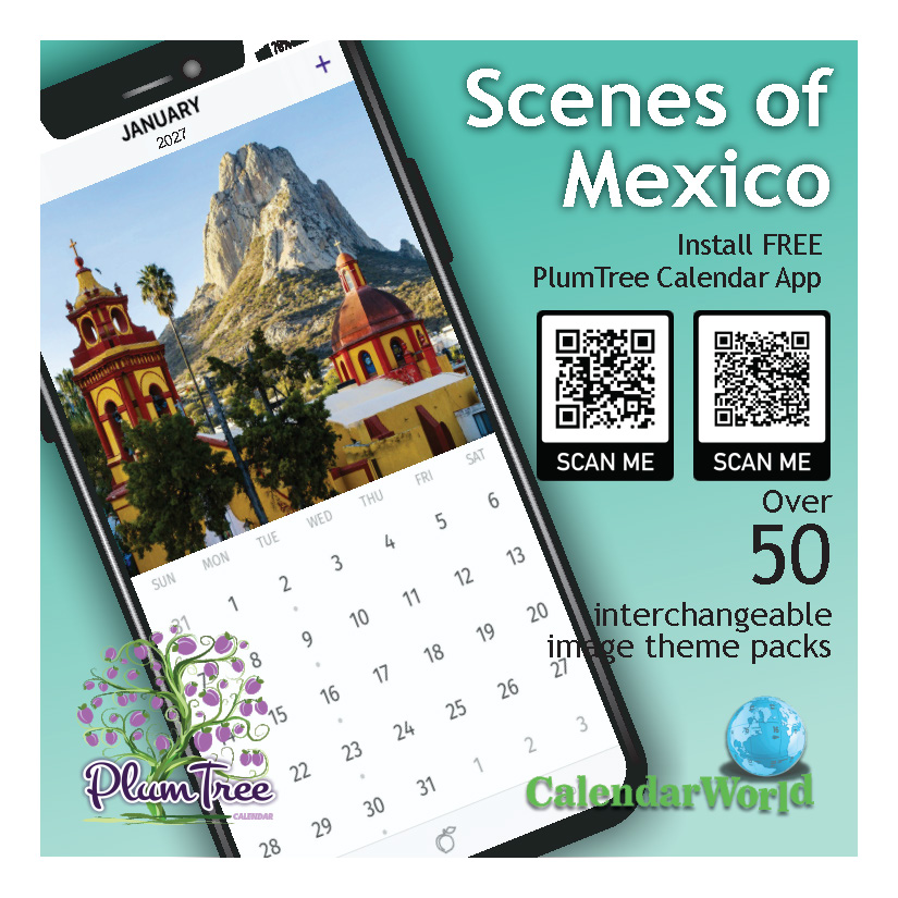 2027 Wall Calendar - Scenes of Mexico