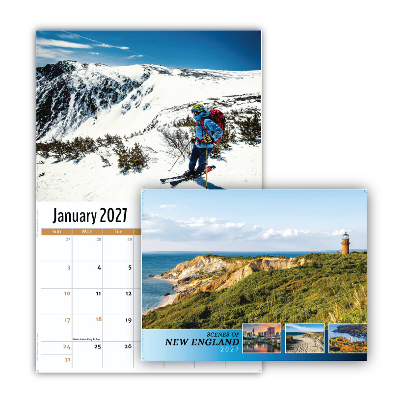 2027 Wall Calendar - Scenes of New England