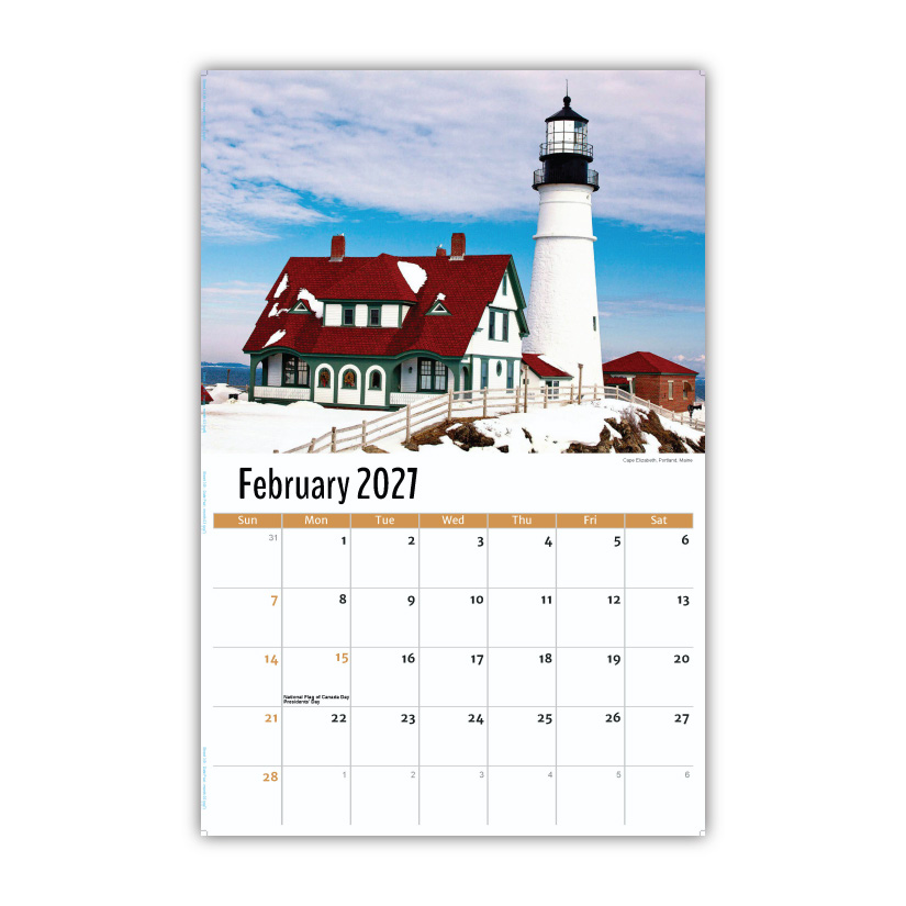 2027 Wall Calendar - Scenes of New England